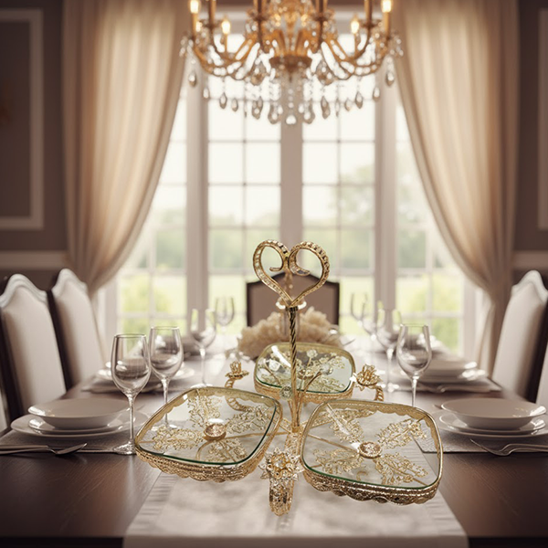 Heart Handle Three-Tier Serving Stand-sn 35