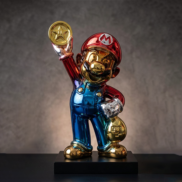 Luxury Chrome Mario Porcelain Figurine-GH104
