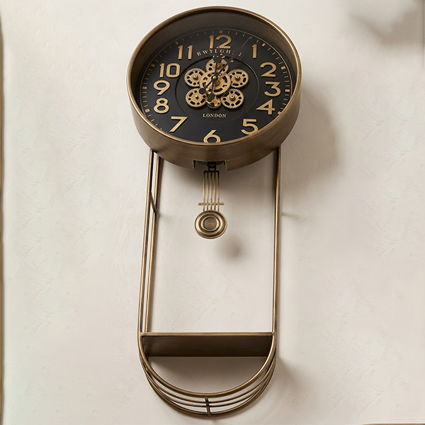 Vintage Industrial Pendulum Wall Clock-LY23