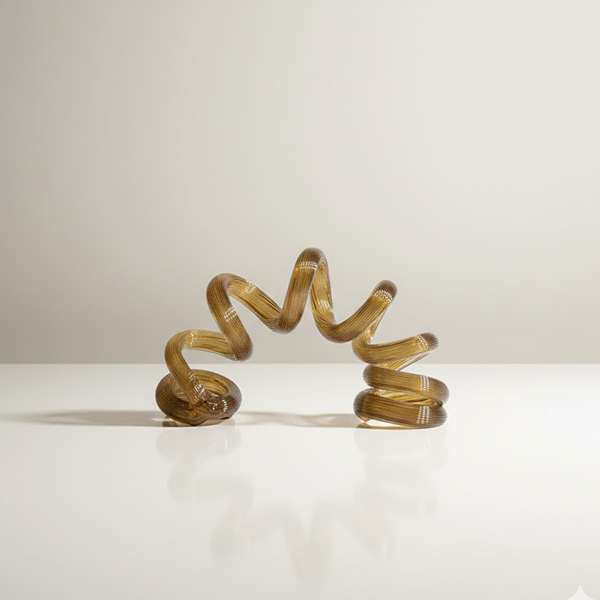 Ocean Hues Glass Conch Shell Pair-MM146