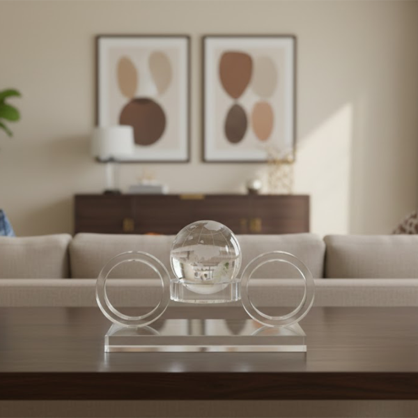 Modern Crystal Globe Sculpture-MM157