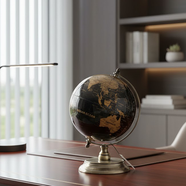 Antique Black Globe