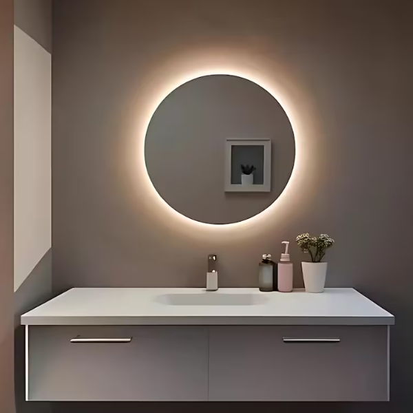 Modern Round Mirror With LED-M03