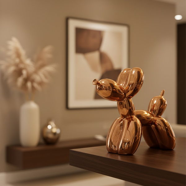 Copper Balloon Dog Sculpture