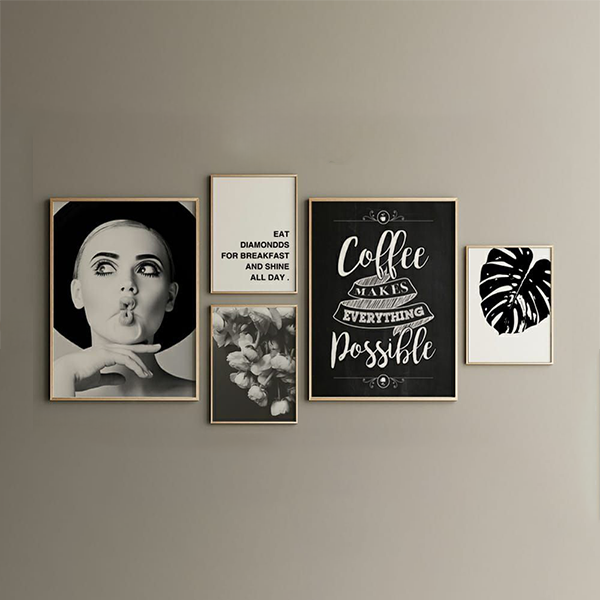Five-piece wall painting