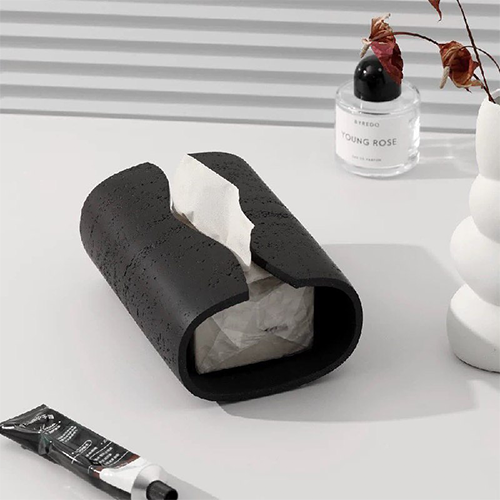 Black Bark Tissue Box Holder-395