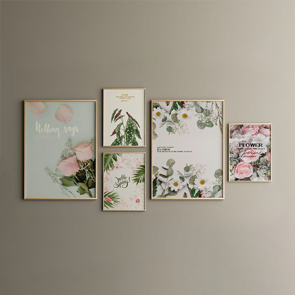 Five-piece wall painting