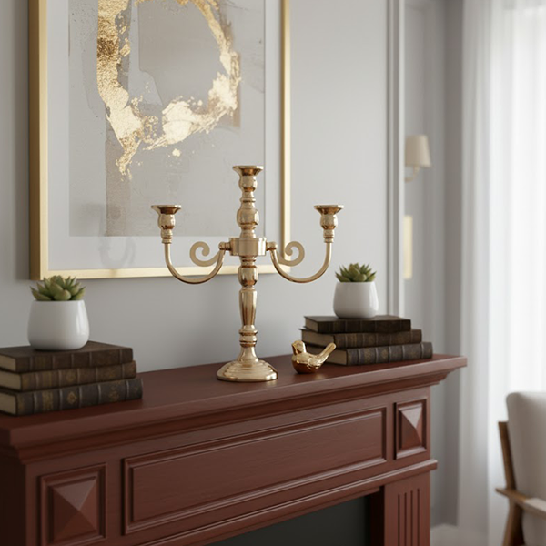 Ornate Golden Candelabra-Dr