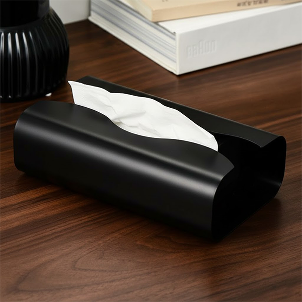 Modern Curved Metal Tissue Box Cover-MM147