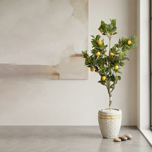 Artificial Mediterranean Lemon Tree Deluxe-130