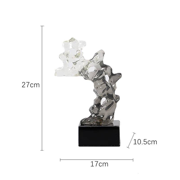 Modern Abstract Smoked Glass Sculptures-GD16
