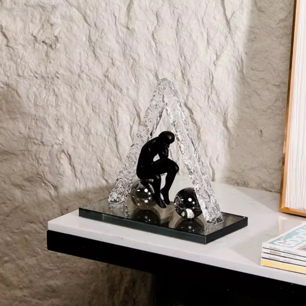A piece of art that embodies thought in a glass frame-GD03