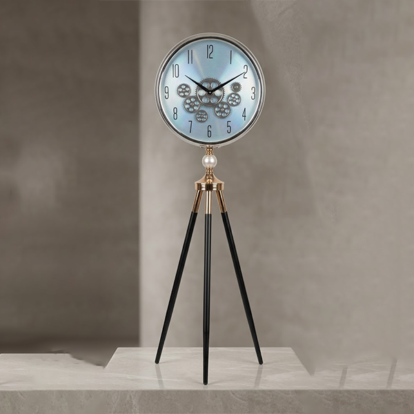 : Industrial Chic Gearwork Tripod Floor Clock-GH75