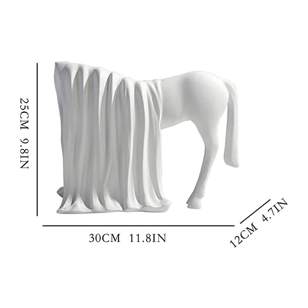 Horse statue decorated with fabric carving-MM84