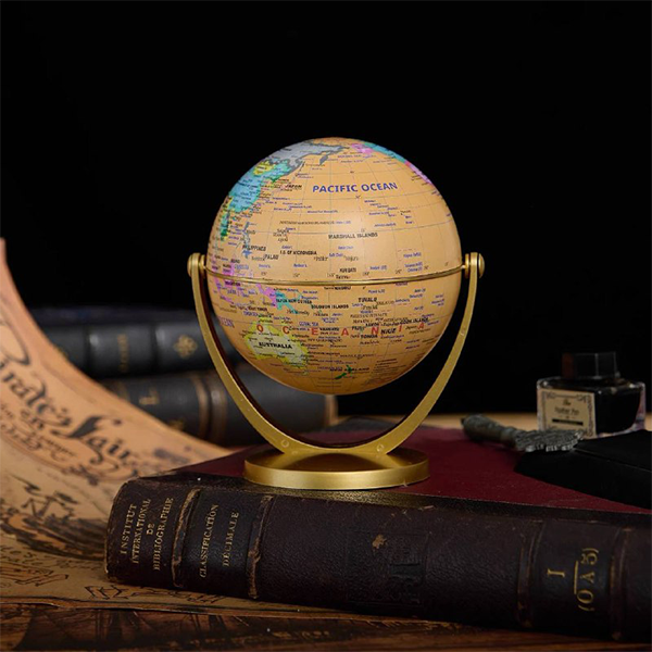 Modern Mini Metallic Rotating Desk Globe-MM174