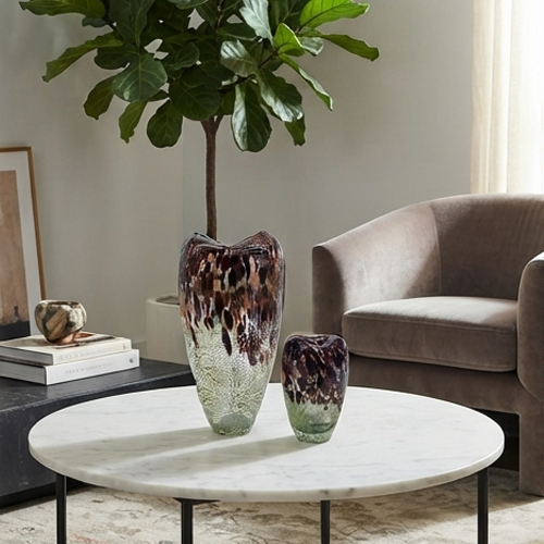 Speckled Glass Vases Set-JD52
