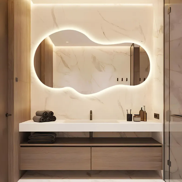 Modern Shape Mirror With LED-M25