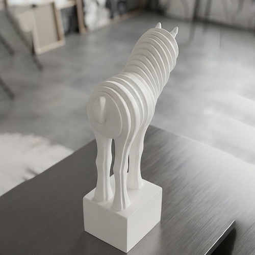 Abstract Minimalist Horse Resin Sculpture-mm213