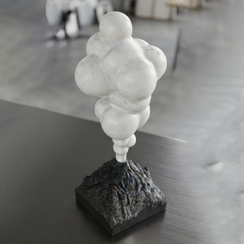 Abstract Volcanic Smoke Sculpture-mm221