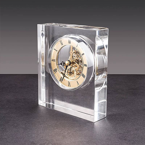 Crystal Cube Skeleton Clock-GH53