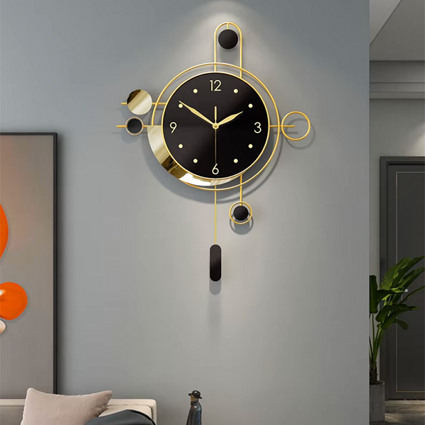 Modern metal wall clock 65X35 cm-146om