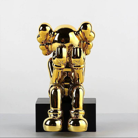 Gold Cartoon Character Decorative Statue-MM93