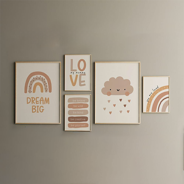 Five-piece wall painting
