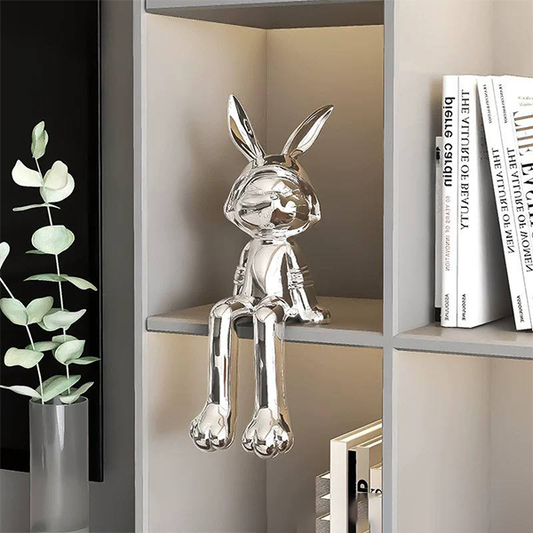 Silver Rabbit Decor Statue-MM104