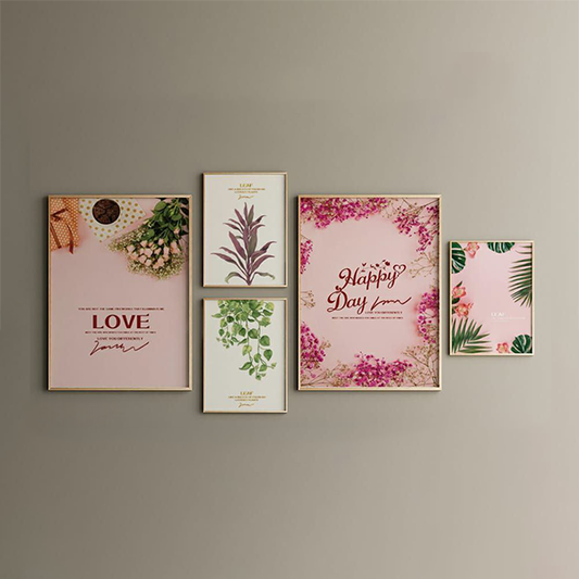 Five-piece wall painting