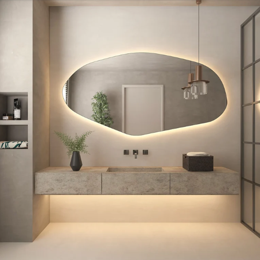 Modern Shape Mirror With LED-M07