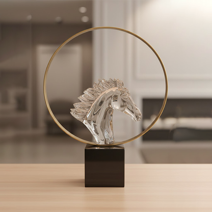 Crystal Horse Head Sculpture-GH68