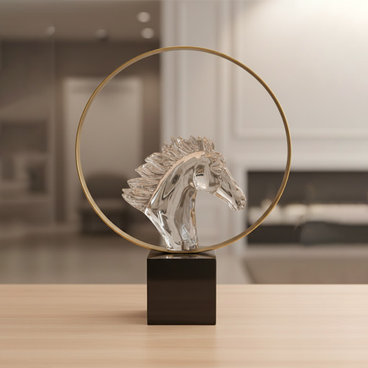 Crystal Horse Head Sculpture-GH68
