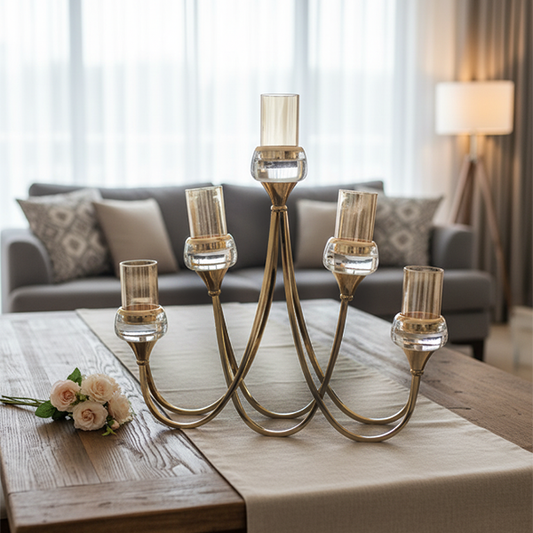Golden Glass Candelabra-084