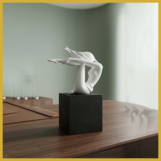 Abstract Yoga Gymnast Resin Sculpture-LY38