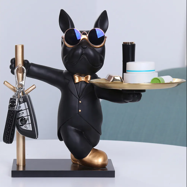 Luxury French Bulldog Valet & Tray-MM142