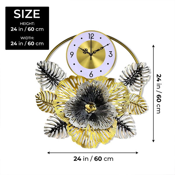 Modern metal wall clock 60X60cm-7521