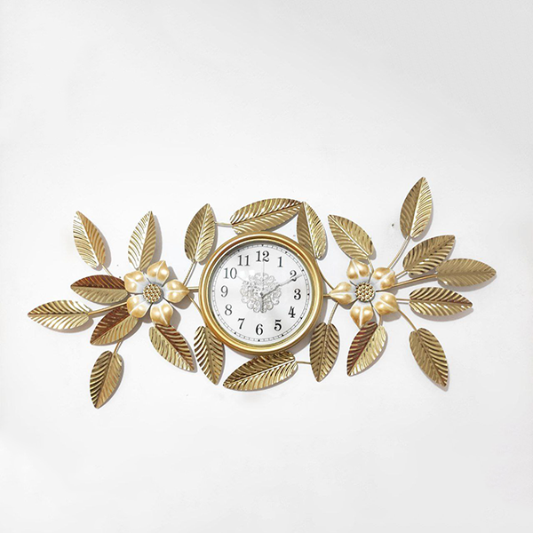 Modern metal and stainless steel wall clock 100X40 cm-am 320