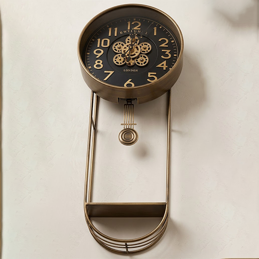 Vintage Industrial Pendulum Wall Clock-LY23