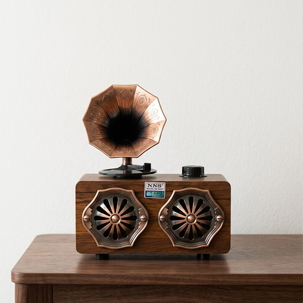 Drumstone Retro Gramophone Bluetooth Speaker & Radio-GH88