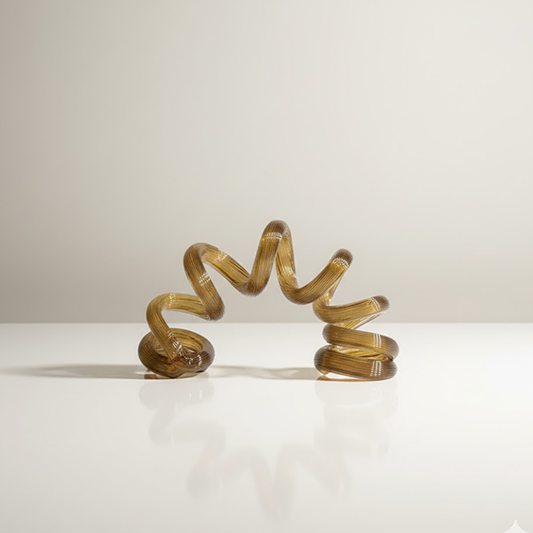 Ocean Hues Glass Conch Shell Pair-MM146