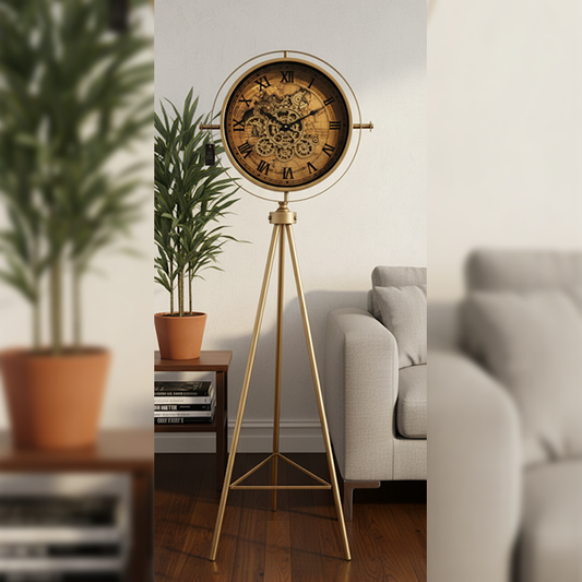 Tripod Industrial Floor Clock-MM129