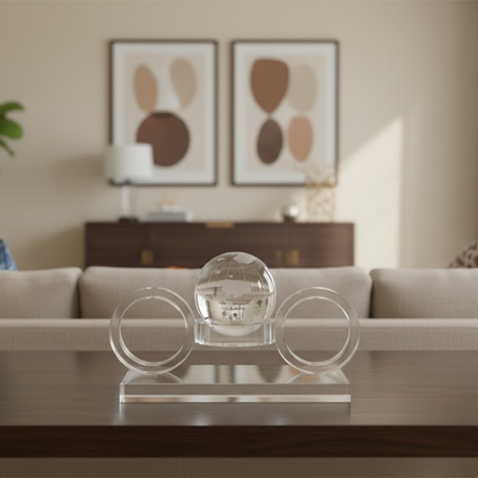 Modern Crystal Globe Sculpture-MM157