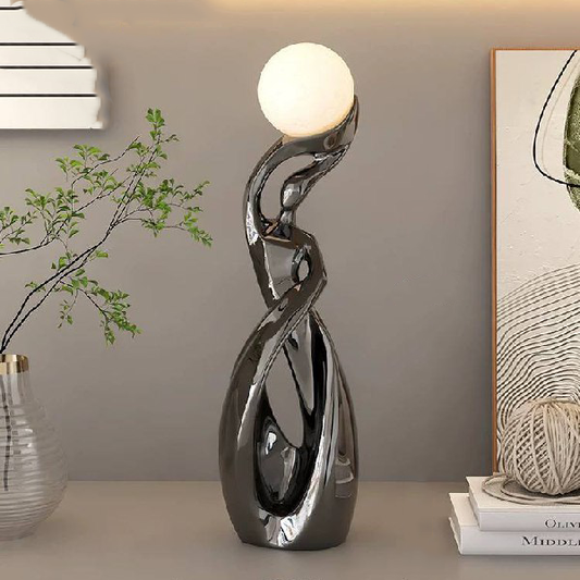 Modern Abstract Floating Orb LED Decorative Statue-MM182