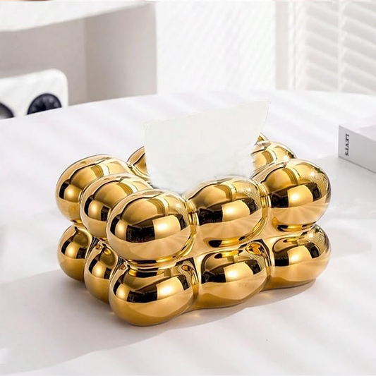 Gold Bubbles tissue box