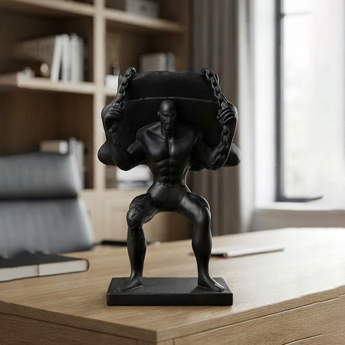 Atlas Strength Resin Sculpture-mm216