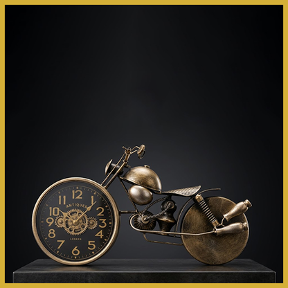 Vintage Motorcycle Metal Desk Clock-LY36