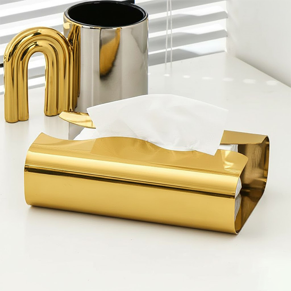 Modern Curved Metal Tissue Box Cover-MM147