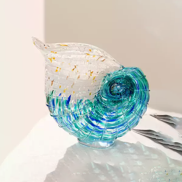 Art Glass Mosaic Nautilus Decor-MM143