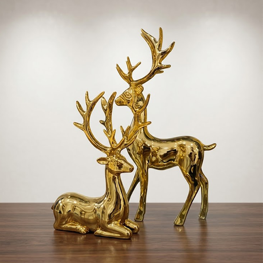 Golden Deer Porcelain Figurine Set-GH93