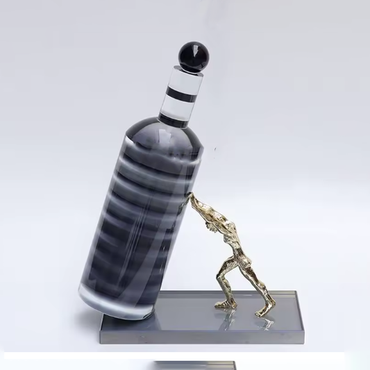 Abstract Wine Bottle Holder Sculpture-MM150